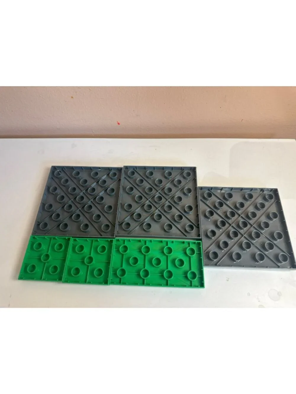 LEGO DUPLO Baseplates Lot of 5 Gray Green 8x8 4x4 8x4 Misc. Building Toys